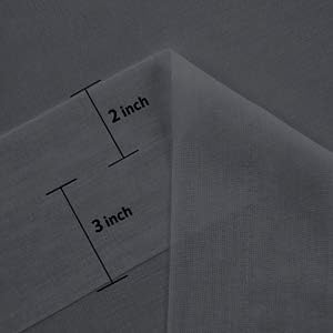 DWCN Dark Gray Sheer Curtains Semi Transparent Voile Rod Pocket Curtains - Image 4