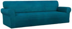 PureFit Super Stretch 4 Seater Sofa Slipcover – Spandex Non Slip Soft Couch - Image 8