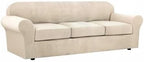 4 Piece Stretch Sofa Covers for 3 Cushion Couch Covers Furniture Slipcovers for - Image 10