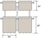 HOMEIDEAS Sage Green Sheer Kitchen Curtains 30 X 24 Inch Length 2 Panels - Image 7