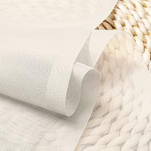 OVZME Ivory Sheer Curtains 90 Inches Long 2 Panels - Image 6