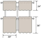 HOMEIDEAS Blush Pink Sheer Kitchen Curtains 30 X 36 Inch Length 2 Panels - Image 7