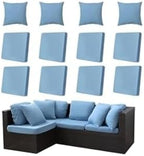 8Pcs Outdoor Cushion Covers, Patio Cushion Covers, Stretch Elastic Slipcovers by dreahoteztil