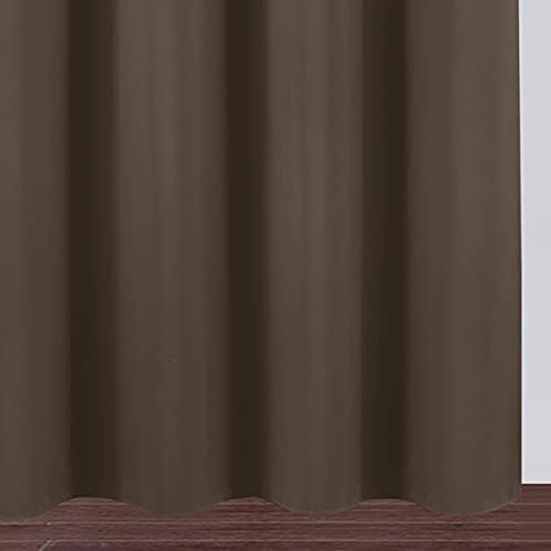 LEMOMO Chocolate Brown Thermal Blackout Curtains/52 x 84 Inch/Set of 2 Panels - Image 8