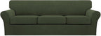 Turquoize 4 Piece Sofa Covers for 3 Cushion Couch Sofa Slipcover Soft Couch by Turquoize