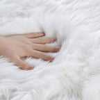 ORINOVA White Round Rugs 6.6ft Large Faux Sheepskin Washable Fur Area Rugs - Image 8