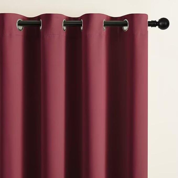 Joydeco Blackout Curtains for Bedroom 72 inch Long 2 Panels, Thermal Insulated - Image 2
