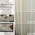 Pitalk Beige Sheer Curtains 80 Inch Length - Image 4