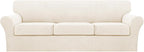 Turquoize 4 Piece Sofa Covers for 3 Cushion Couch Sofa Slipcover Soft Couch by Turquoize