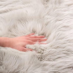 EasyJoy Ultra Soft Fluffy Shaggy Area Rug Faux Fur Rug Chair Cover Seat Pad - Image 5