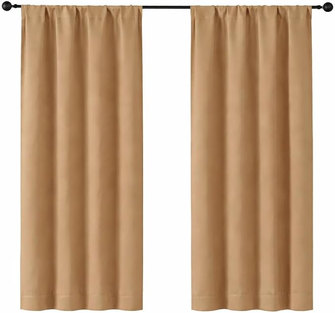 Simplebrand Ava Taupe Blackout Curtains by Simplebrand