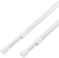 KXLife 2 Pack 5/8" Spring Tension Curtain Rod, Adjustable Tension Rods White 18 by KXLife