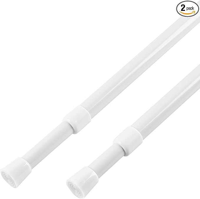 KXLife 2 Pcs Spring Tension Curtain Rod Adjustable 28 to 40 Inches, 5/8" by KXLife