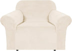 H.VERSAILTEX Stretch Velvet Armchair Cover Couch Covers 1 Cushion Chair by HVERSAILTEX