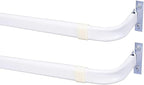 Blu-Pier Tech Heavy Duty Single Rod Standard White 28"-48" Adjustable Curtain by Blu-Pier+Tech