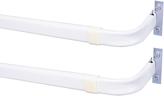 Blu-Pier Tech Heavy Duty Single Rod Standard White 28"-48" Adjustable Curtain by Blu-Pier+Tech