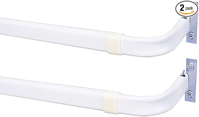 Blu-Pier Tech Heavy Duty Single Rod, Lock Seam Curtain Rod 28 to 48-Inch by Blu-Pier+Tech