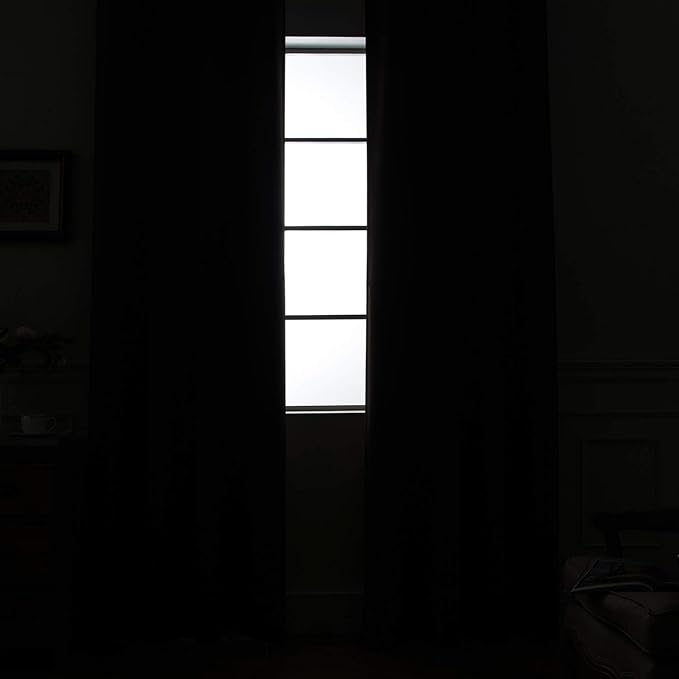 Yakamok 100% Cream Blackout Curtains - Image 7