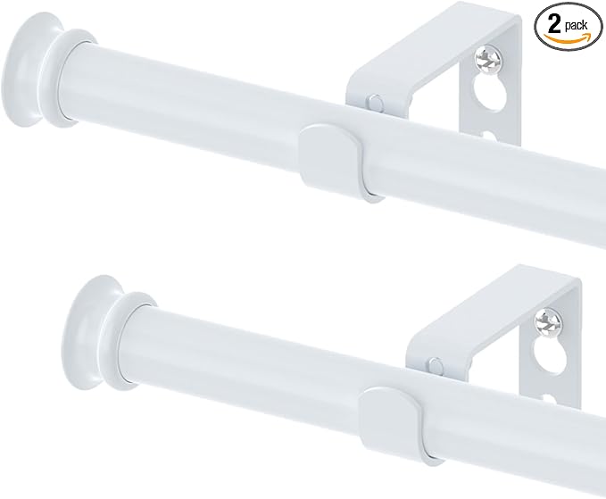 Curtain Rods 2 Pack 5/8 inch White Curtain Rods by Alskarhem