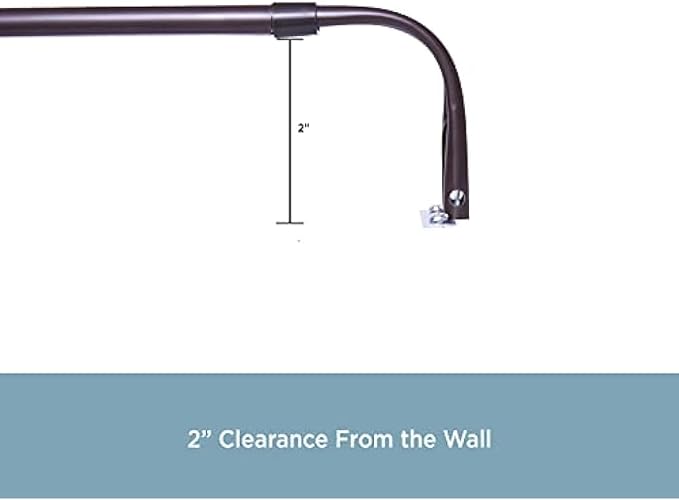 Blu-Pier Tech Heavy Duty Single Rod, Lock Seam Curtain Rod 18 to 28-Inch - Image 3