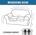 H.VERSAILTEX 3 Piece Stretch Sofa Covers Couch Covers - Image 2