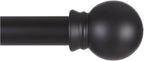 Thestoa Black Curtain Rods for Windows 66 to 120 inch, 5/8" Diameter Matte by Thestoa