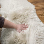 EasyJoy Ultra Soft Fluffy/Fuzzy Shaggy Area Rug Faux Fur Chair Cover Seat Pad - Image 5