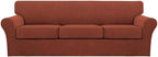 Turquoize 4 Piece Sofa Covers for 3 Cushion Couch Sofa Slipcover Soft Couch by Turquoize
