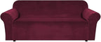 H.VERSAILTEX Stretch Velvet Sofa Covers Large Couch Covers Sofa Slipcovers by HVERSAILTEX