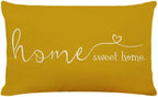MFGNEH Home Sweet Home Quotes Farmhouse Pillow Covers 12x20 Inch, Decorative by MFGNEH