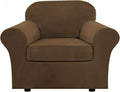 H.VERSAILTEX Rich Velvet Stretch 2 Piece Cover Chair Slipcover Sofa Cover by HVERSAILTEX