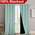 NICETOWN 100% Blackout Blinds, Aqua Blue, Laundry Room Decor Window Treatment - Image 2