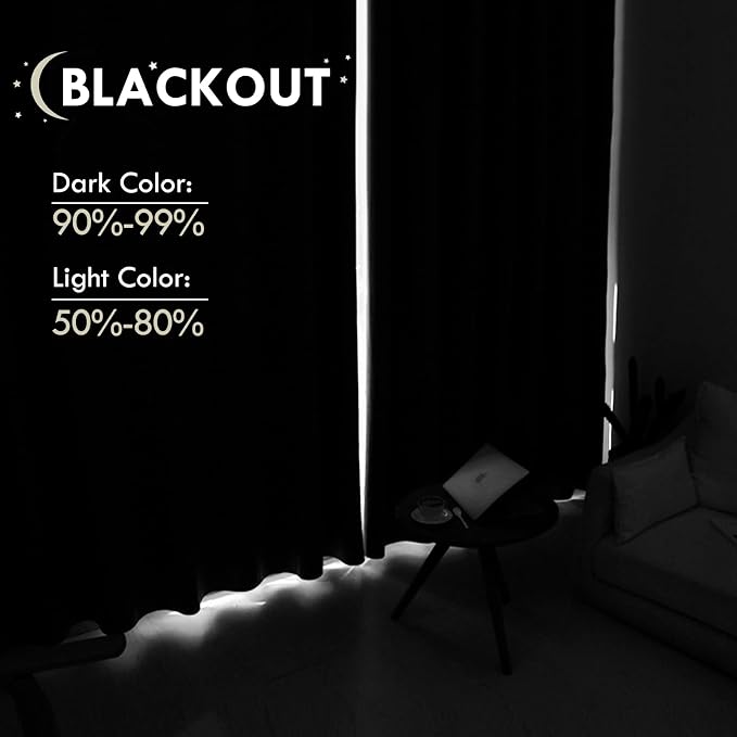 DWCN Blackout Curtains for Bedroom – Thermal Insulated Energy Saving Drapes for - Image 3