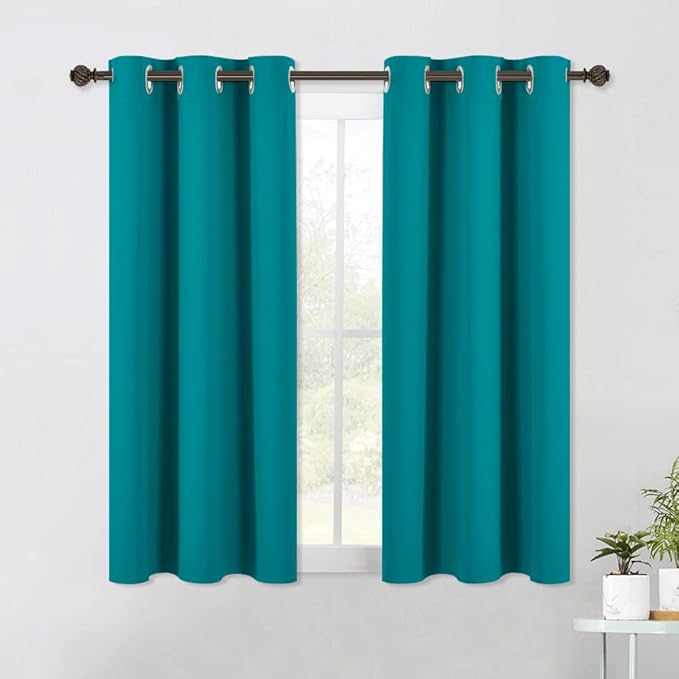 NICETOWN ROM Darkening Curtains 54 inch Length 2 Panels, Thermal Insulated by NICETOWN