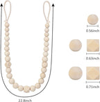 Wood Bead Curtain Tiebacks, KLOGTSIND Set of 6 Curtain Holdbacks - Image 2