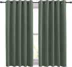 NICETOWN Thermal Insulated Curtains Blackout Draperies, Dark Mallard, Window - Image 2