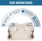 H.VERSAILTEX Stretch Velvet Armchair Cover Couch Covers 1 Cushion Chair - Image 5