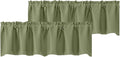 Chyhomenyc Sage Green Valances for Window, Room Darkening Short Curtains for by Chyhomenyc