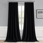 MIULEE Back Tab Blackout Curtains 102 Inch Long 2 Panels Set - Image 9