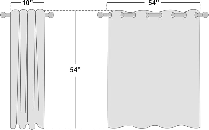 NICETOWN Bedroom Sheer Curtains 54 inch Length - Image 2