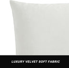 GIGIZAZA White Velvet Decorative Throw Pillow Covers - Image 5