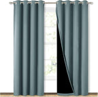 NICETOWN 100% Blackout Curtains 84 inches Long, Pair of Energy Smart & Noise - Image 2