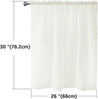 SpaceDresser Basic Rod Pocket Sheer Voile Window Curtain Panels Ivory 1 Pair 2 - Image 2