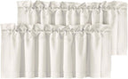 H.VERSAILTEX Ivory Valances for Windows, Room Drakening Small Window Kitchen by HVERSAILTEX