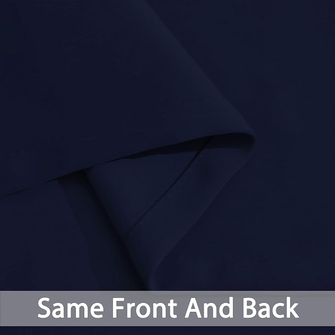 Yakamok Navy Blackout Curtains for Bedroom Window Treatment Boys Girls Kids - Image 6