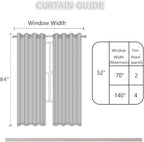 LEMOMO Light Beige Blackout Curtains 52 x 84 Inch Long Beige Curtains Set of 2 - Image 4