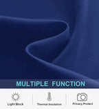RYB HOME Short Marine Blue Blackout Curtains - Image 6