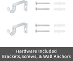 GXOACKJ Curtain Rods for windows 32-62 inch, 5/8 inch Decorative White Splicing - Image 7