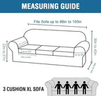 H.VERSAILTEX Modern Velvet Plush 4 Piece High Stretch Sofa Slipcover Cover Form - Image 2