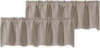 Chyhomenyc Stone Valances for Window, Room Darkening Short Curtains for Kitchen by Chyhomenyc